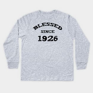 Blessed Since 1926 Cool Blessed Christian Birthday Kids Long Sleeve T-Shirt